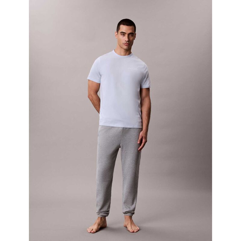 Calvin Klein Cotton Poplin Graphic Script Crew Neck T-Shirt image number 3